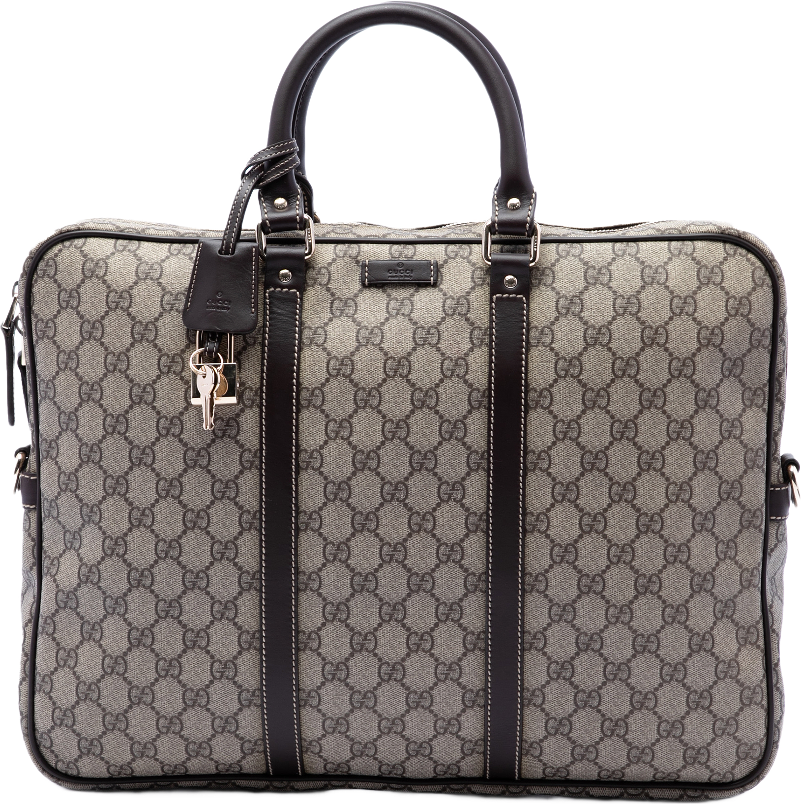 Gucci Gg Supreme Business Bag, från Luxclusif, i färgen beige.