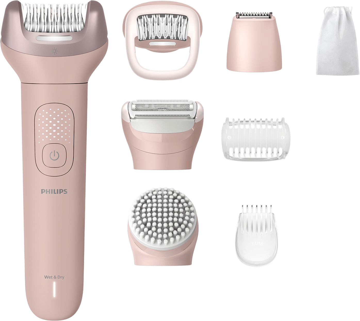 Epilator 9000-serien Sladdlös Wet & Dry Bre719/00, från Philips, i färgen rosa.