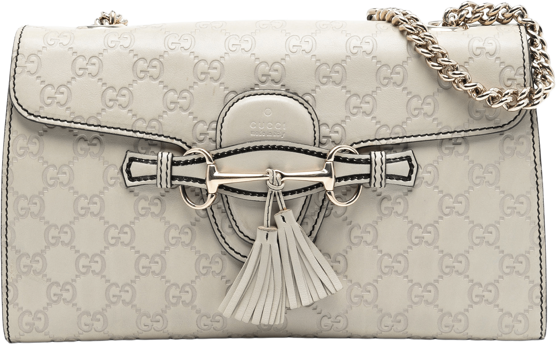 Gucci Medium Guccissima Emily Shoulder Bag, från Luxclusif, i färgen off white.
