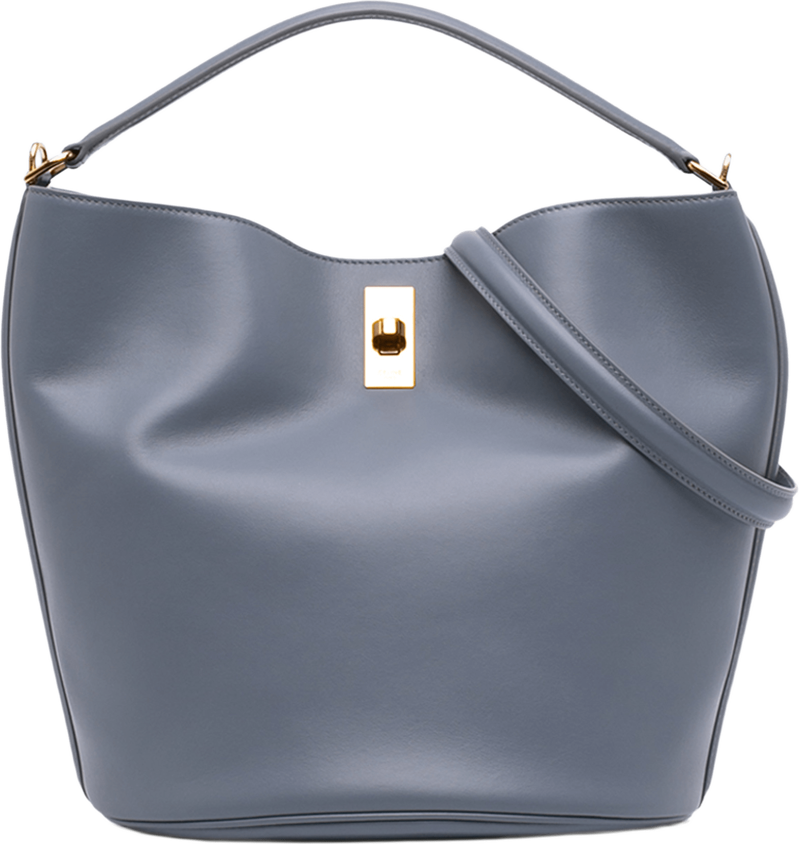 Celine Medium Smooth Calfskin Bucket 16, från Luxclusif, i färgen grå.