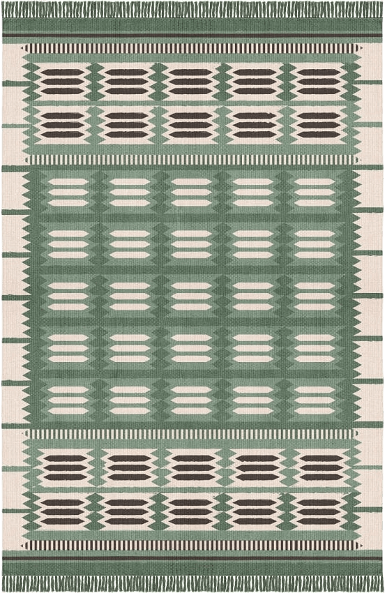 Röllakan Ullmatta 140x200 cm, från Layered, i färgen grön.