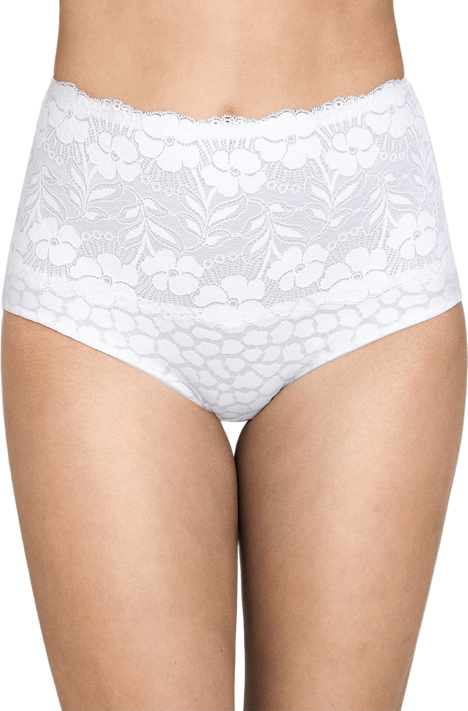 Jacquard & Lace Trosgördel, från Miss Mary of Sweden, i färgen vit.