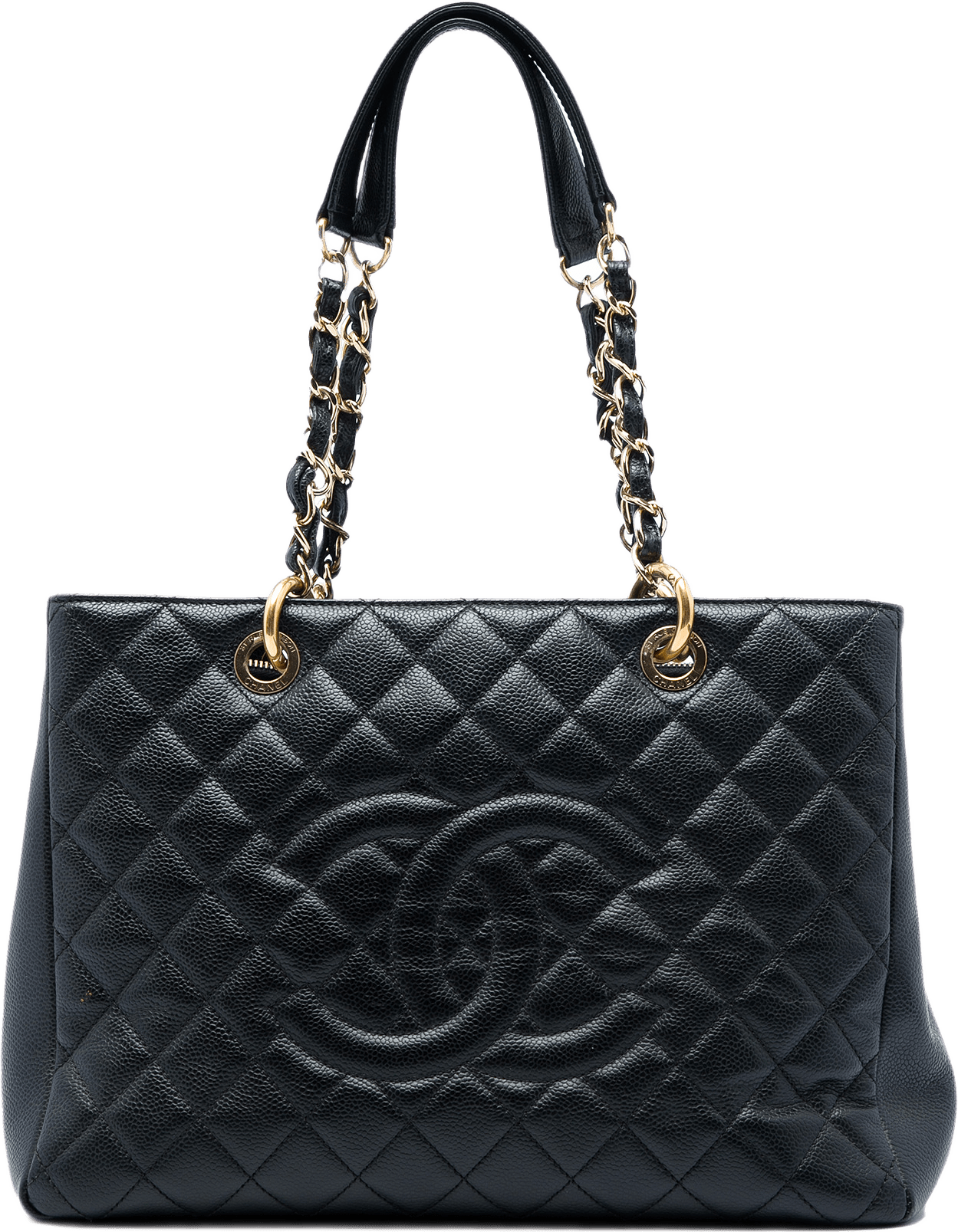 Chanel Caviar Grand Shopping Tote, från Luxclusif, i färgen svart.