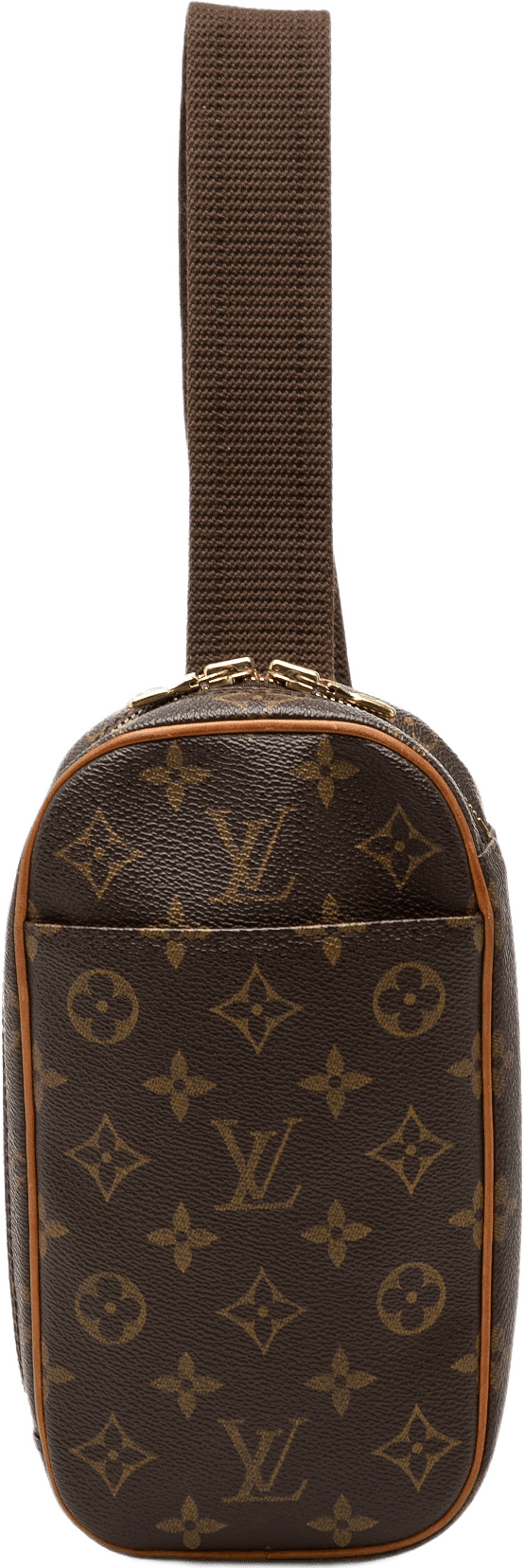 Louis Vuitton Monogram Pochette Gange, från Luxclusif, i färgen brun.