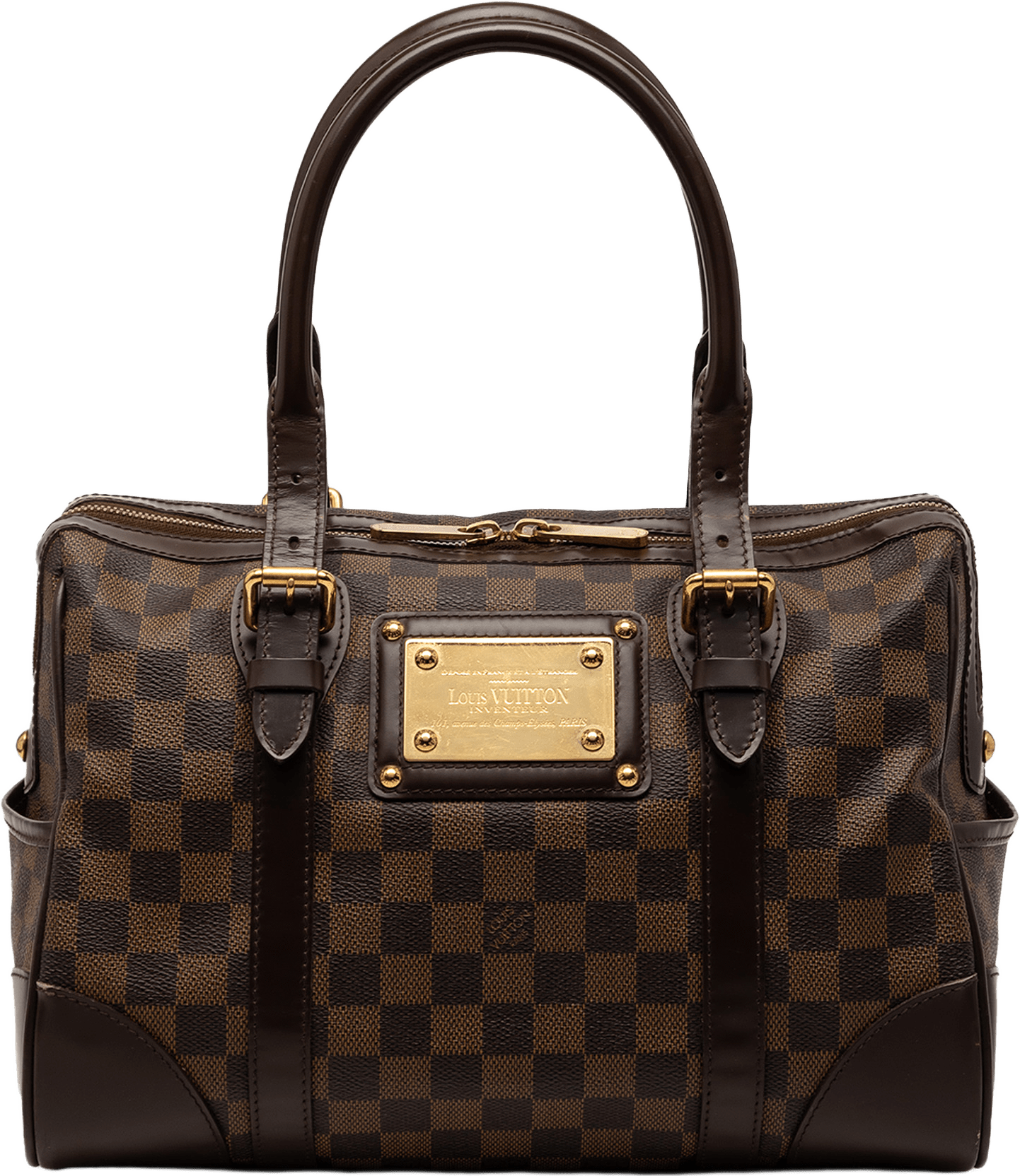 Louis Vuitton Damier Ebene Berkeley, från Luxclusif, i färgen brown.