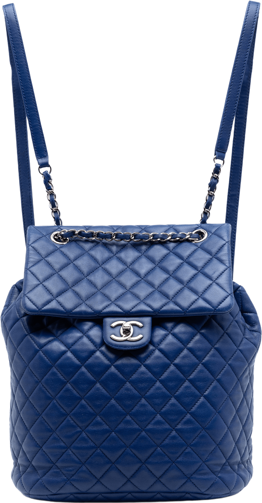 Chanel Large Quilted Lambskin Urban Spirit Backpack, från Luxclusif, i färgen blue.