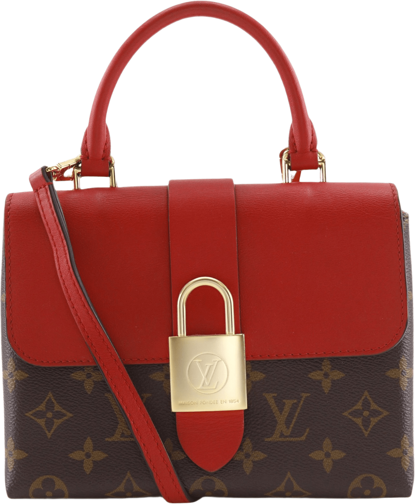 Louis Vuitton Monogram Locky Bb, från Luxclusif, i färgen brun.