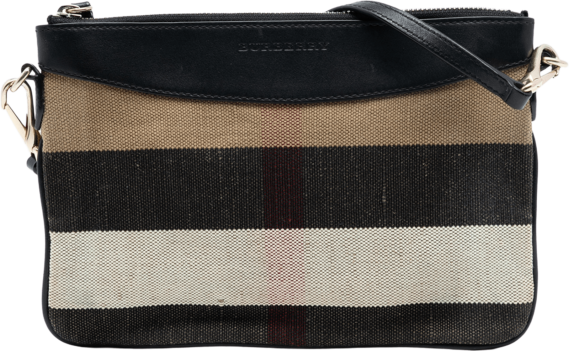 Burberry Mega Check Canvas Peyton Crossbody, från Luxclusif, i färgen light brown.