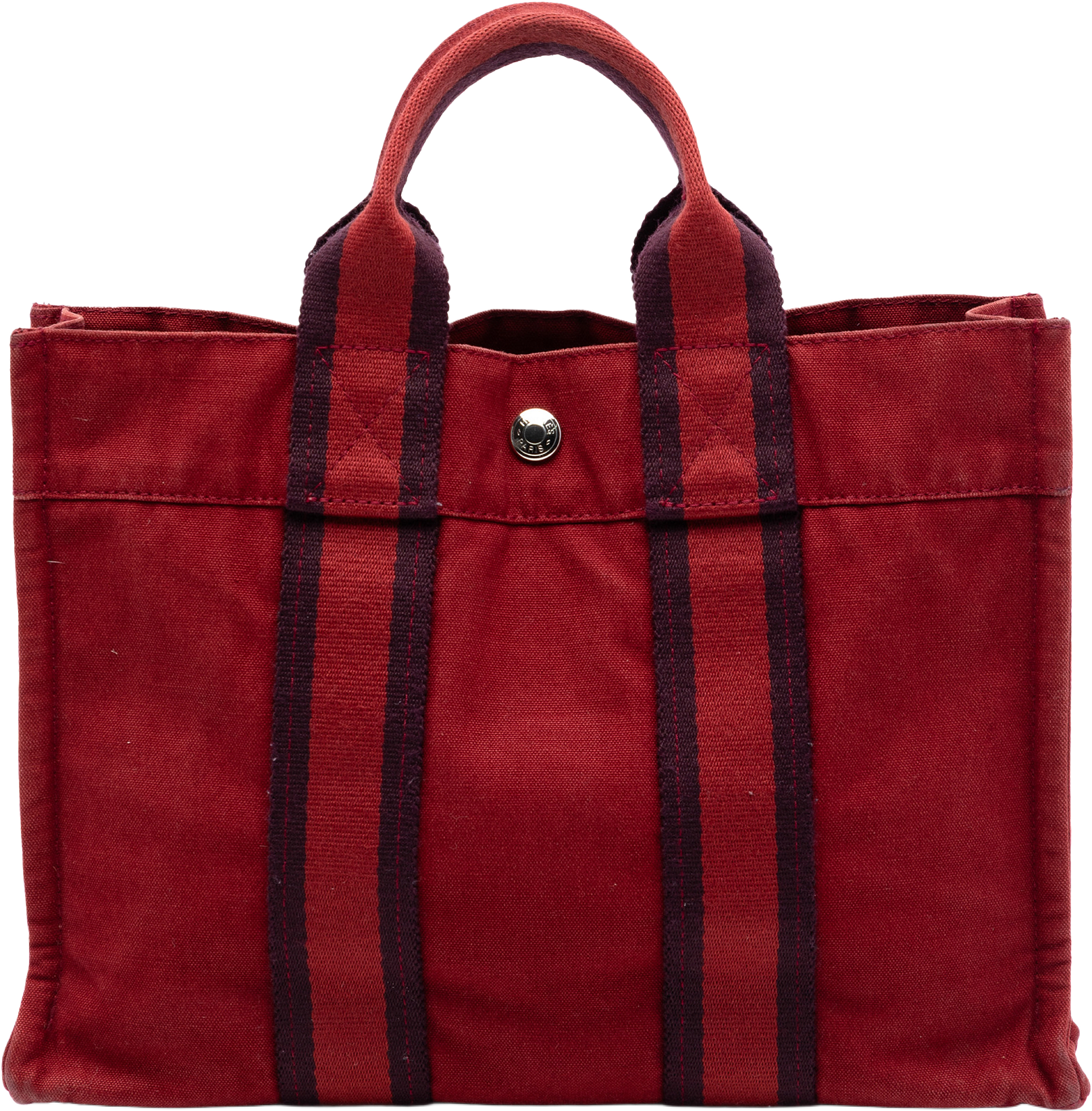 Hermès Canvas Fourre Tout Pm, från Luxclusif, i färgen red.