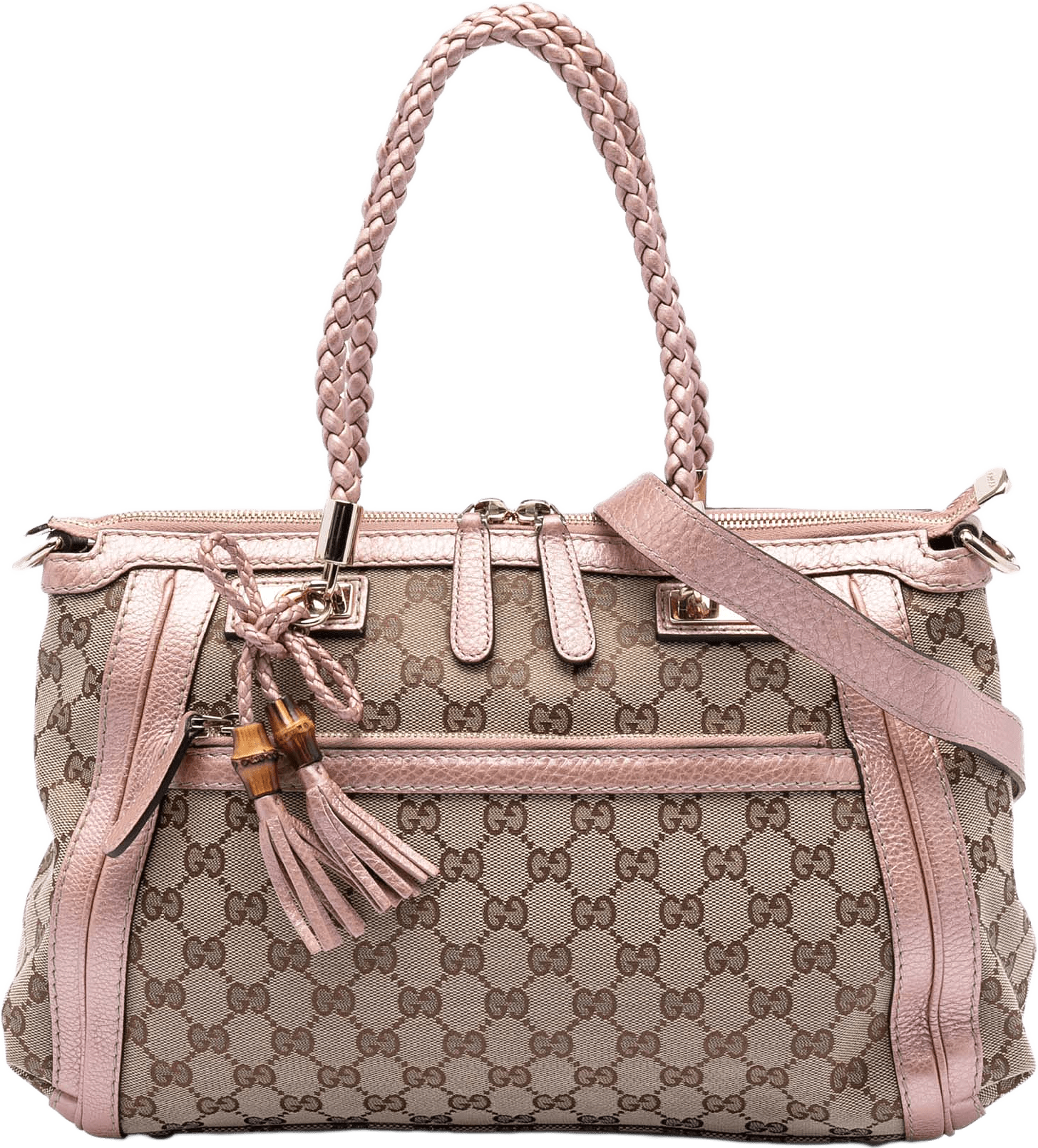 Gucci Gg Canvas Bella Satchel, från Luxclusif, i färgen beige.
