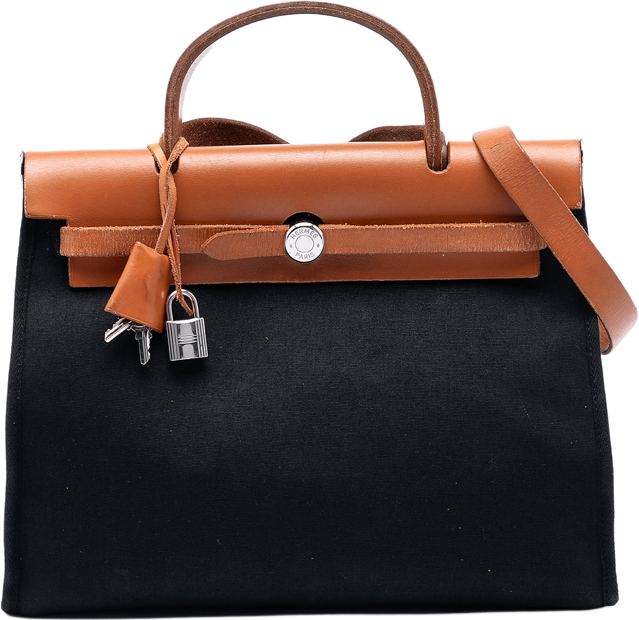 Hermès Toile Herbag Zip 31, från Luxclusif, i färgen black.