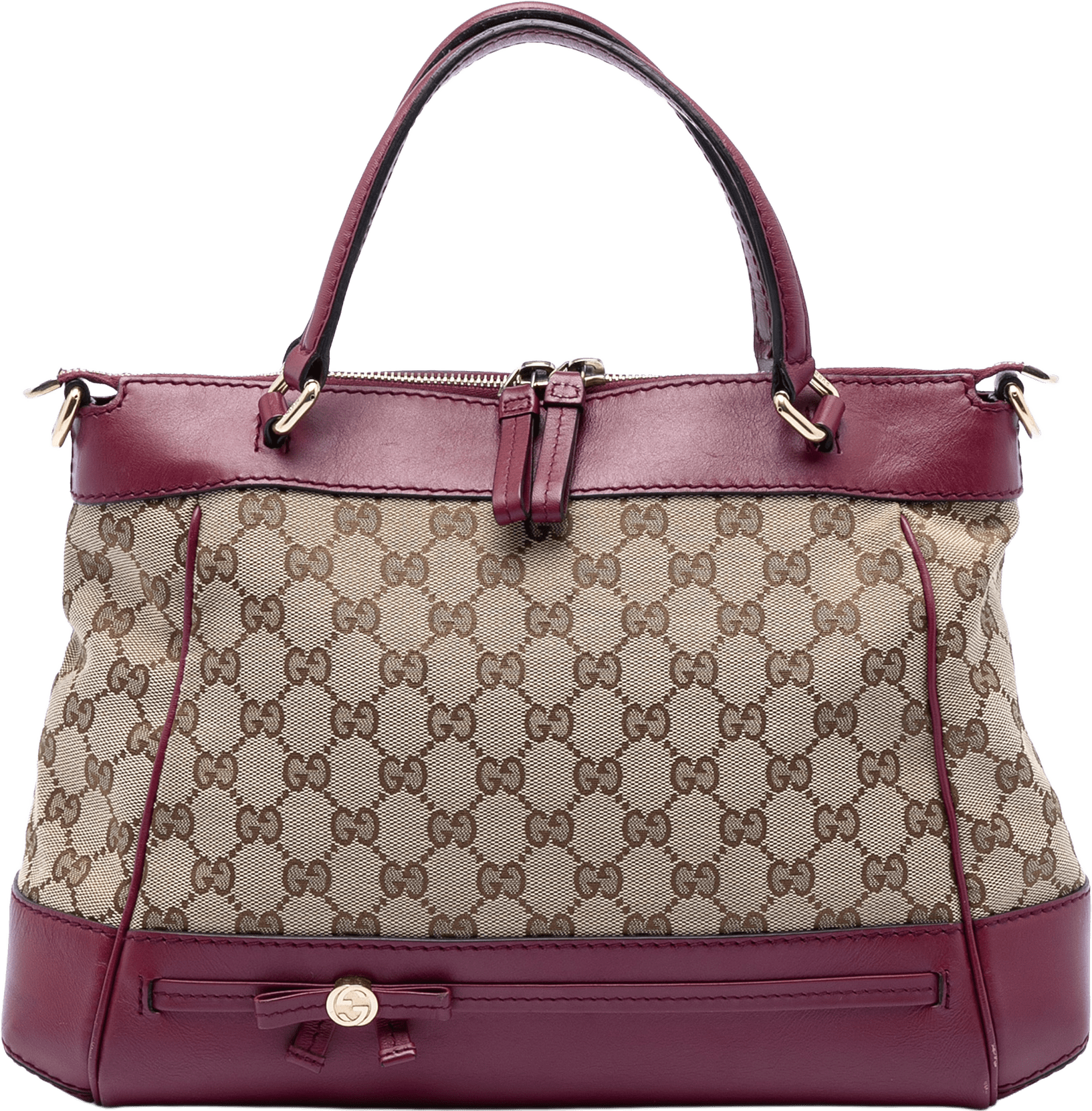 Gucci Gg Canvas Mayfair Satchel, från Luxclusif, i färgen beige.