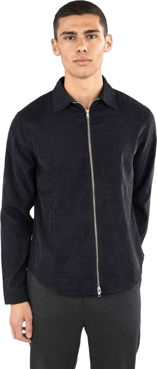Aden Cord Zip - Shaded Black