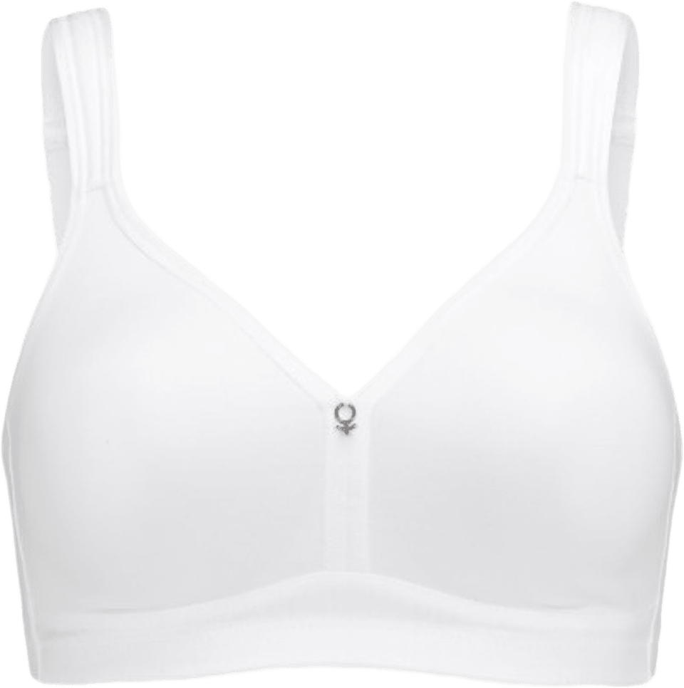 Clean Cotton Formpressad Bh Utan Bygel, från Swegmark, i färgen white.