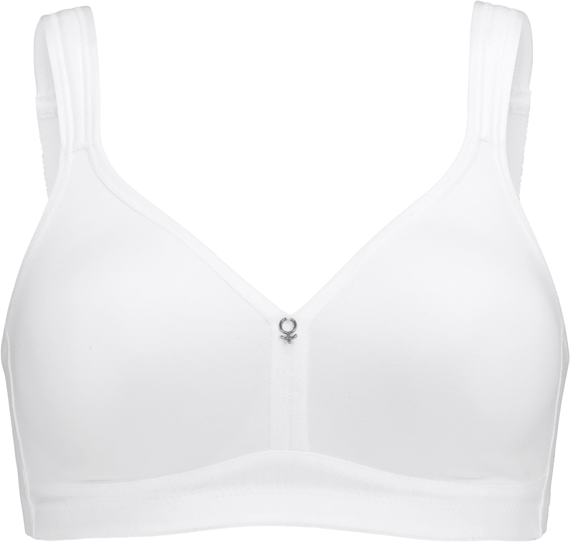 Clean Cotton Formpressad Bh Utan Bygel, från Swegmark, i färgen white.