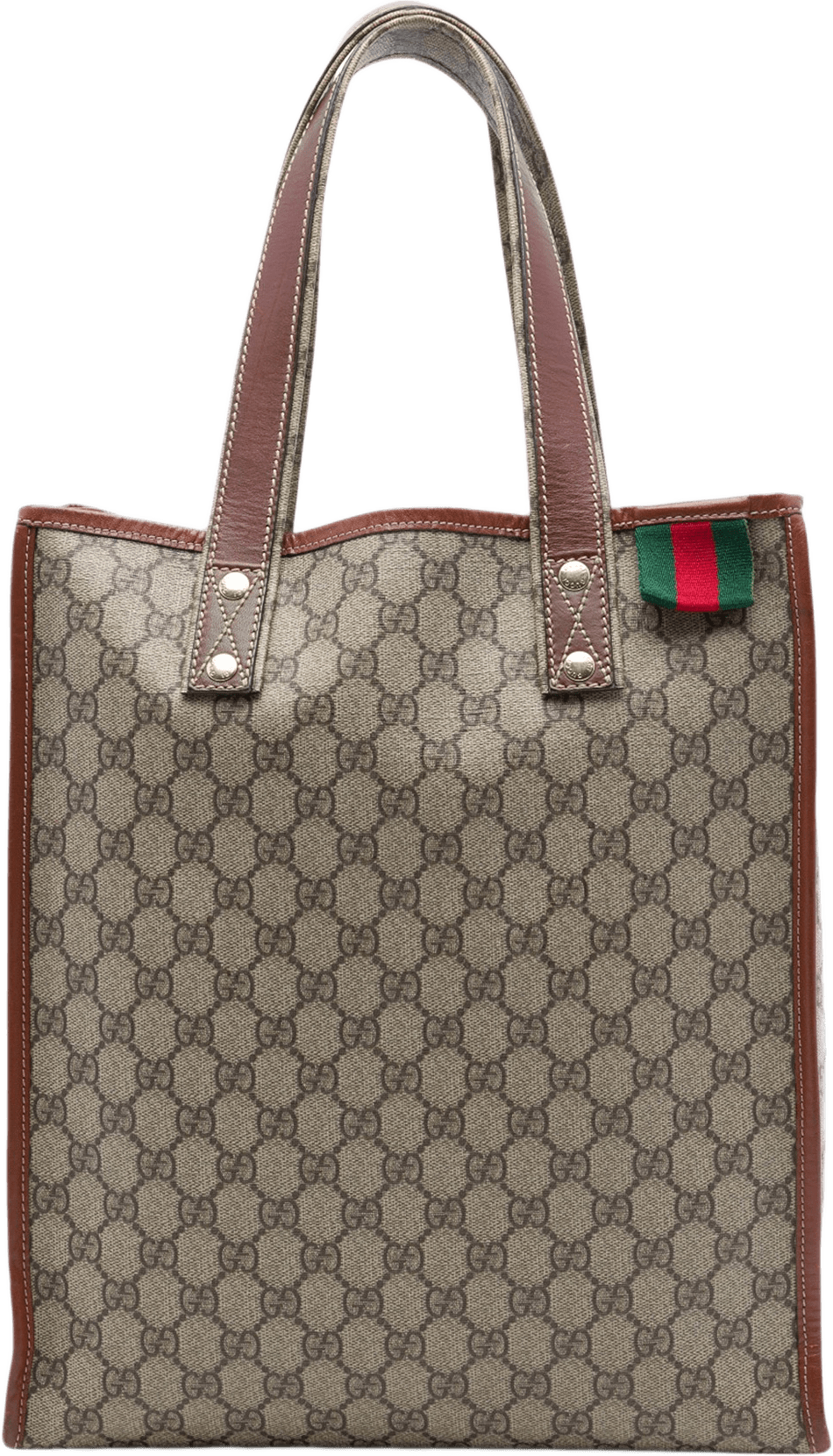 Gucci Gg Supreme Web Tote, från Luxclusif, i färgen beige.