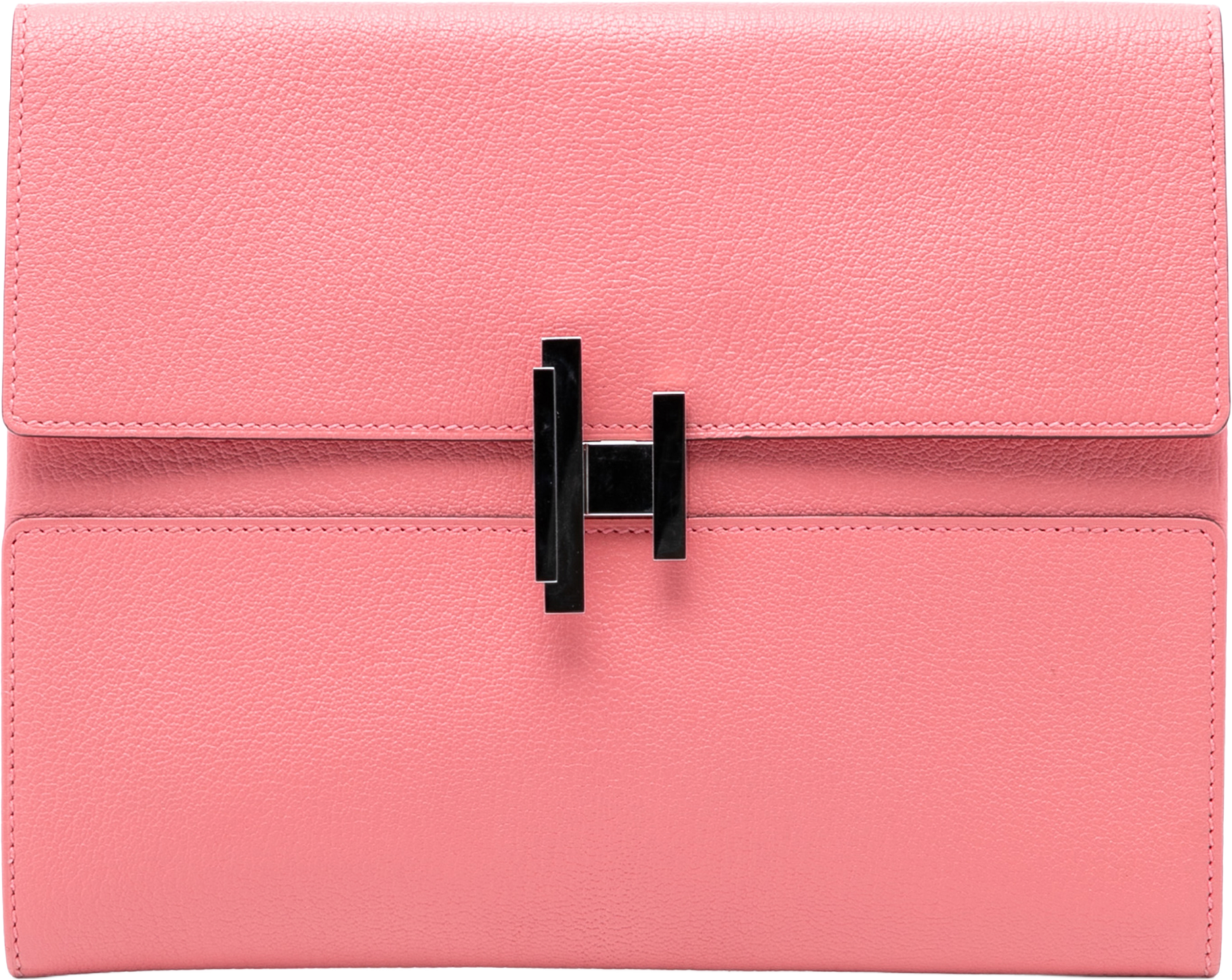 Hermès Chevre Mysore Cinhetic Clutch, från Luxclusif, i färgen pink.