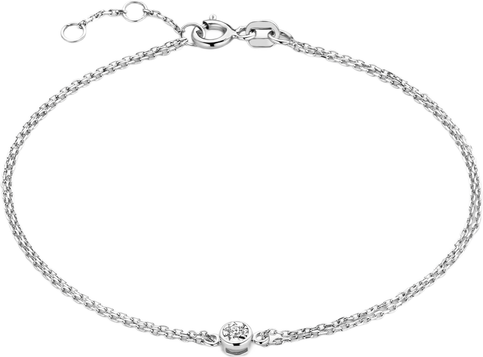 De La Paix Inaya Armband I 14k Vitguld Med Diamant 002 Ct, från Isabel Bernard, i färgen witgoud.