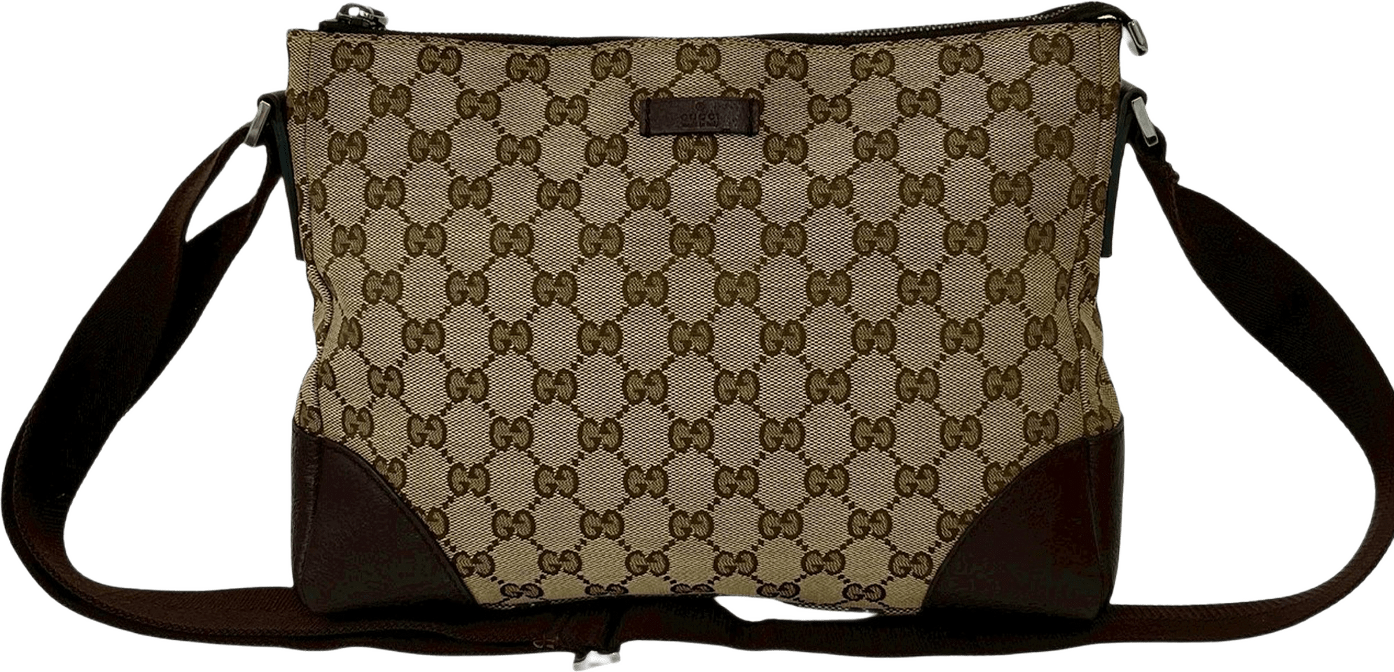 Gucci Gg Canvas Crossbody, från Luxclusif, i färgen beige.