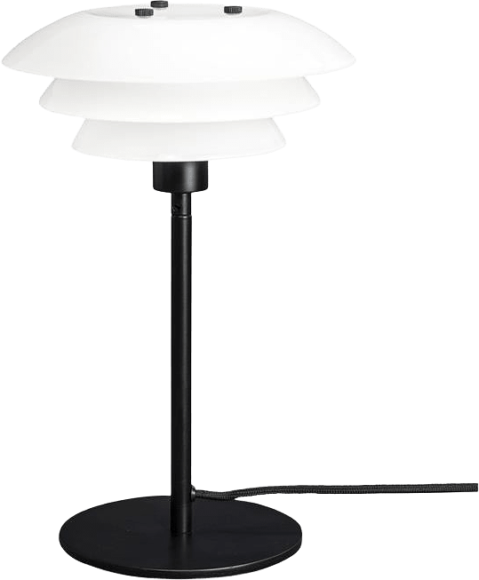 Dl20 Table Lamp, från Dyberg Larsen, i färgen opal/ black.