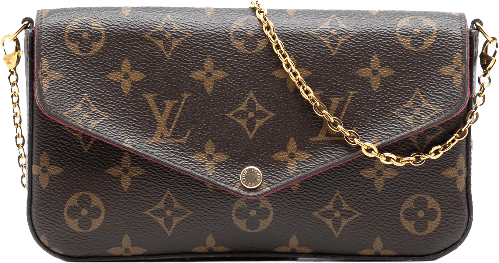 Louis Vuitton Monogram Pochette Felicie, från Luxclusif, i färgen brown.