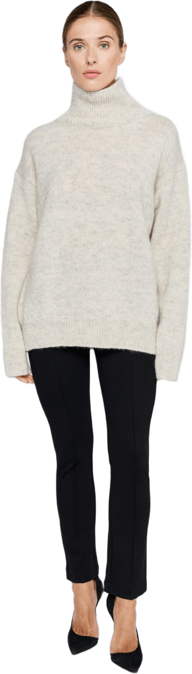 Oma Knitted Turtleneck - Sand Melange