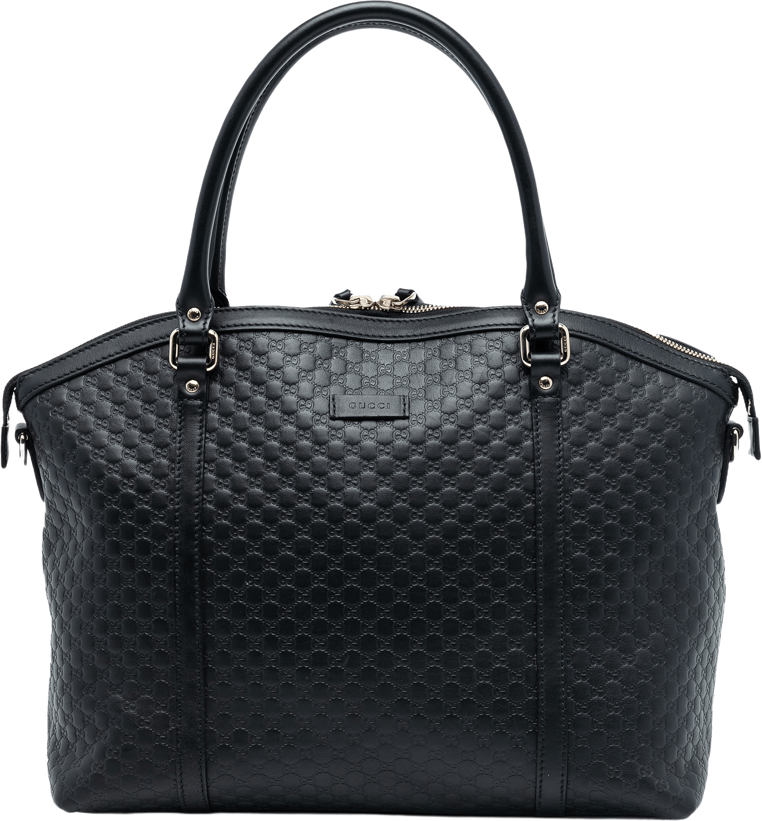 Gucci Large Microguccissima Dome Satchel, från Luxclusif, i färgen black.
