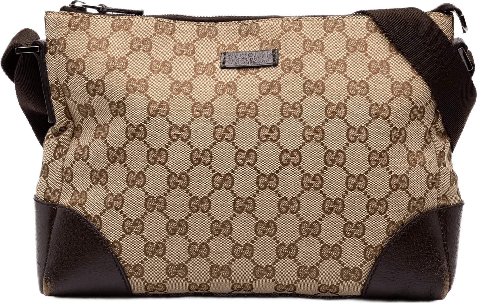 Gucci Gg Canvas Crossbody, från Luxclusif, i färgen beige.