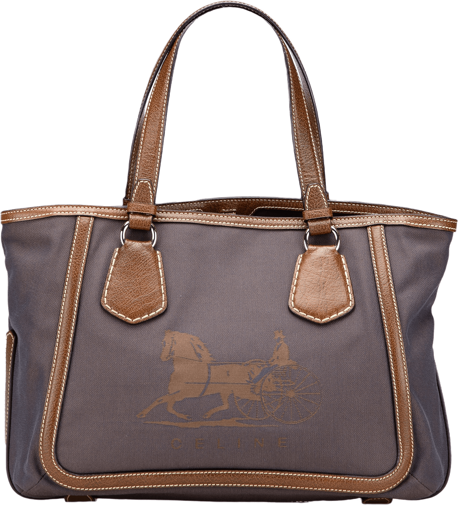 Celine Canvas Carriage Tote, från Luxclusif, i färgen brown.