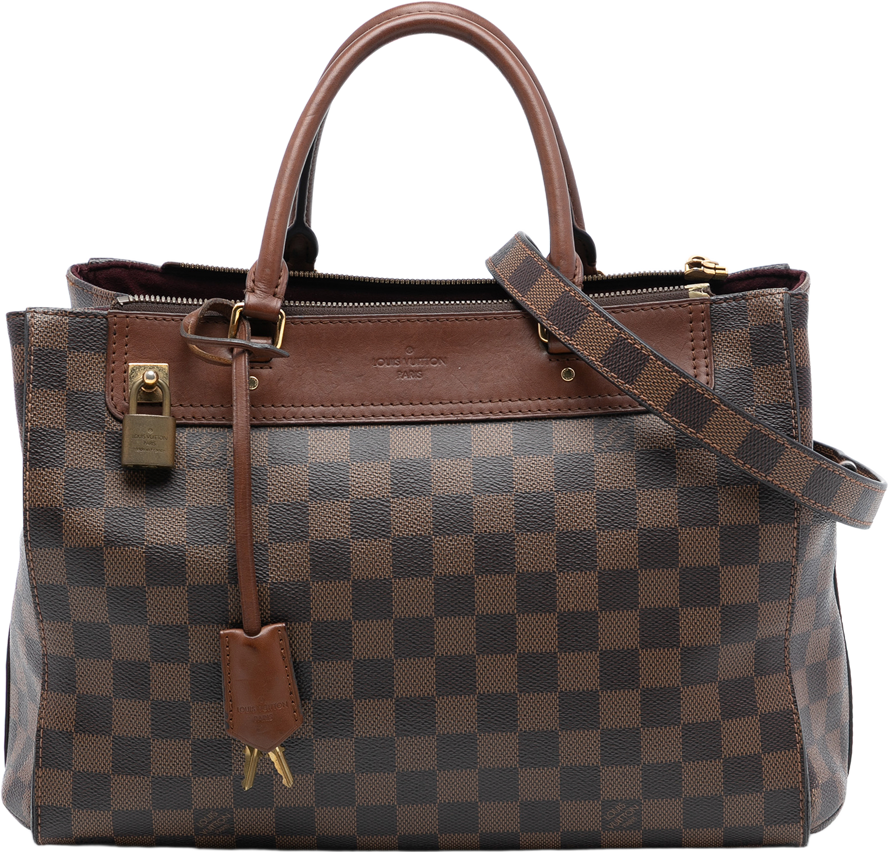 Louis Vuitton Damier Ebene Greenwich Pm, från Luxclusif, i färgen brown.