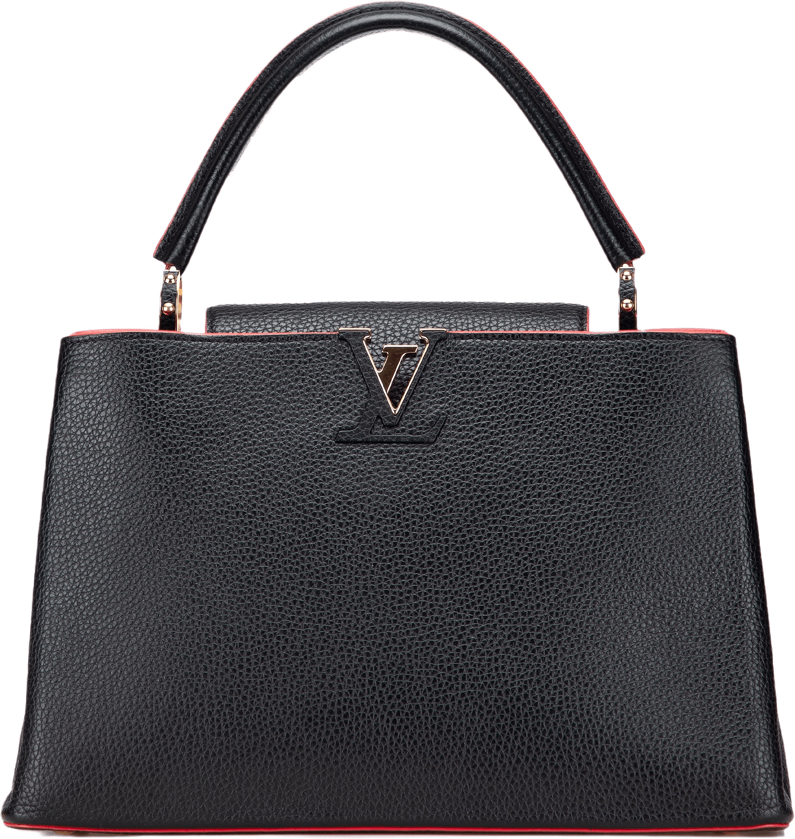 Louis Vuitton Taurillon Capucines Mm, från Luxclusif, i färgen black.