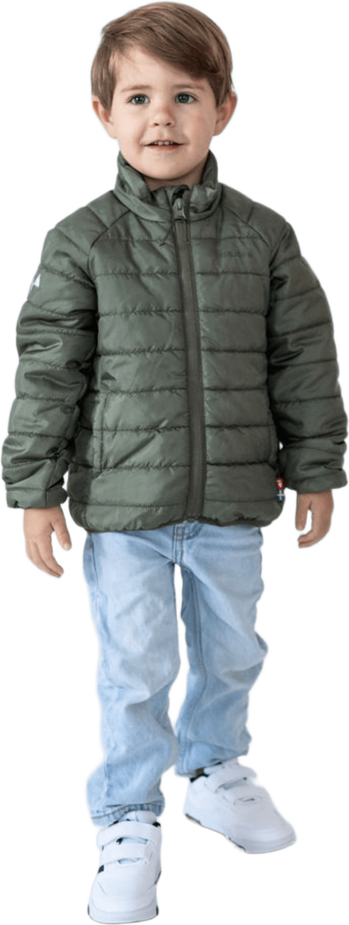 Air Jacket Kids, från ISBJÖRN of Sweden, i färgen moss.