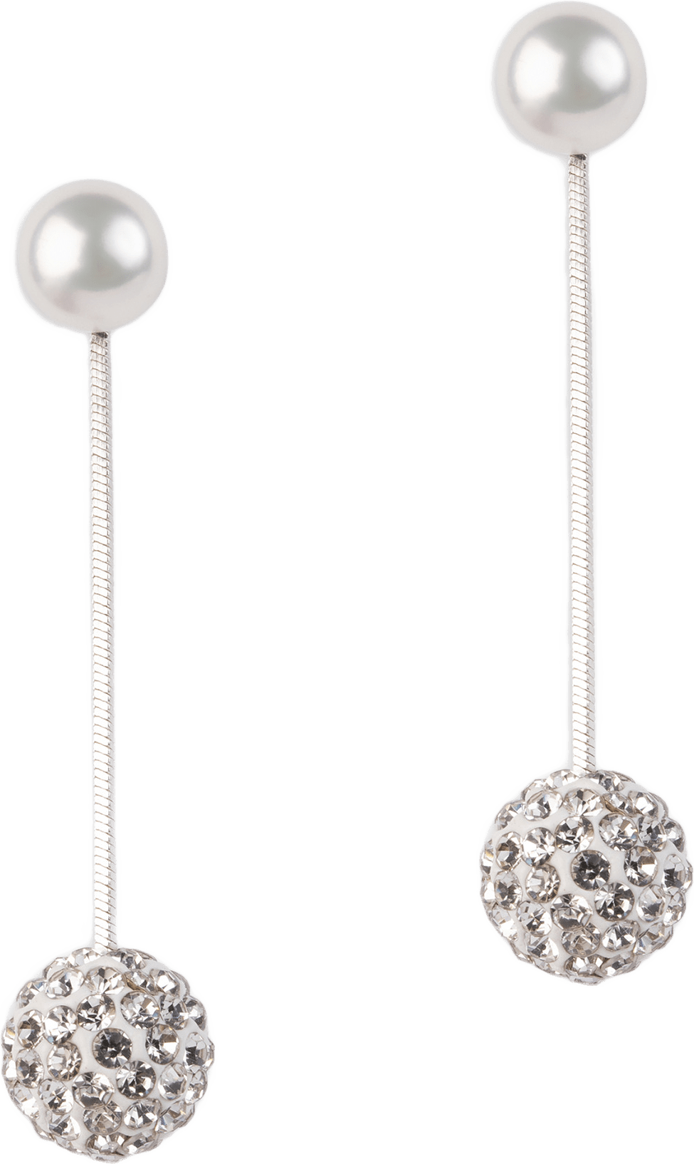 Dizzie Örhänge, från pfgSTOCKHOLM, i färgen silver/vit.