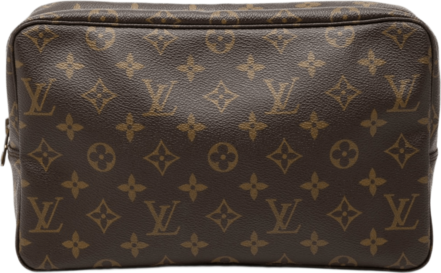 Louis Vuitton Monogram Trousse Toilette 28, från Luxclusif, i färgen brown.