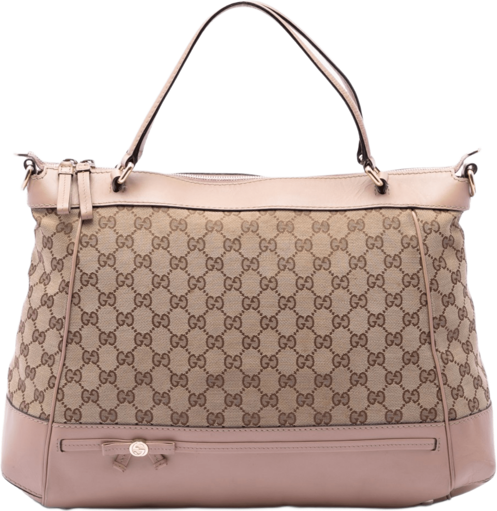 Gucci Gg Canvas Mayfair Satchel, från Luxclusif, i färgen beige.