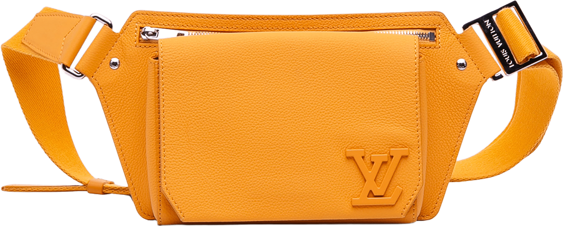 Louis Vuitton Aerogram Takeoff Sling, från Luxclusif, i färgen mustard.