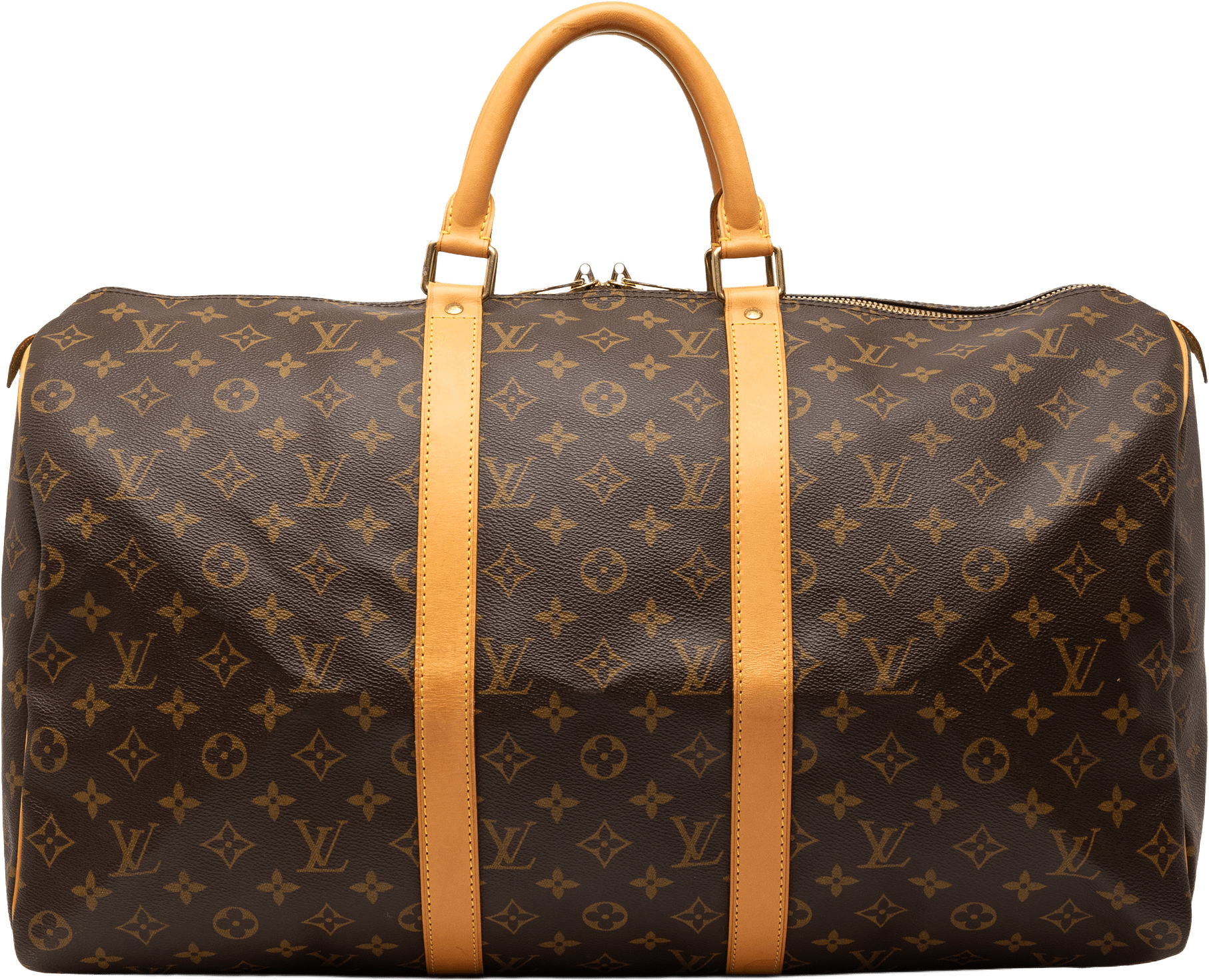 Louis Vuitton Monogram Keepall 50, från Luxclusif, i färgen brown.