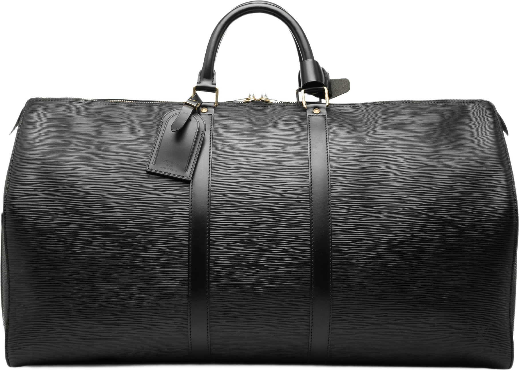 Louis Vuitton Epi Keepall 55, från Luxclusif, i färgen svart.
