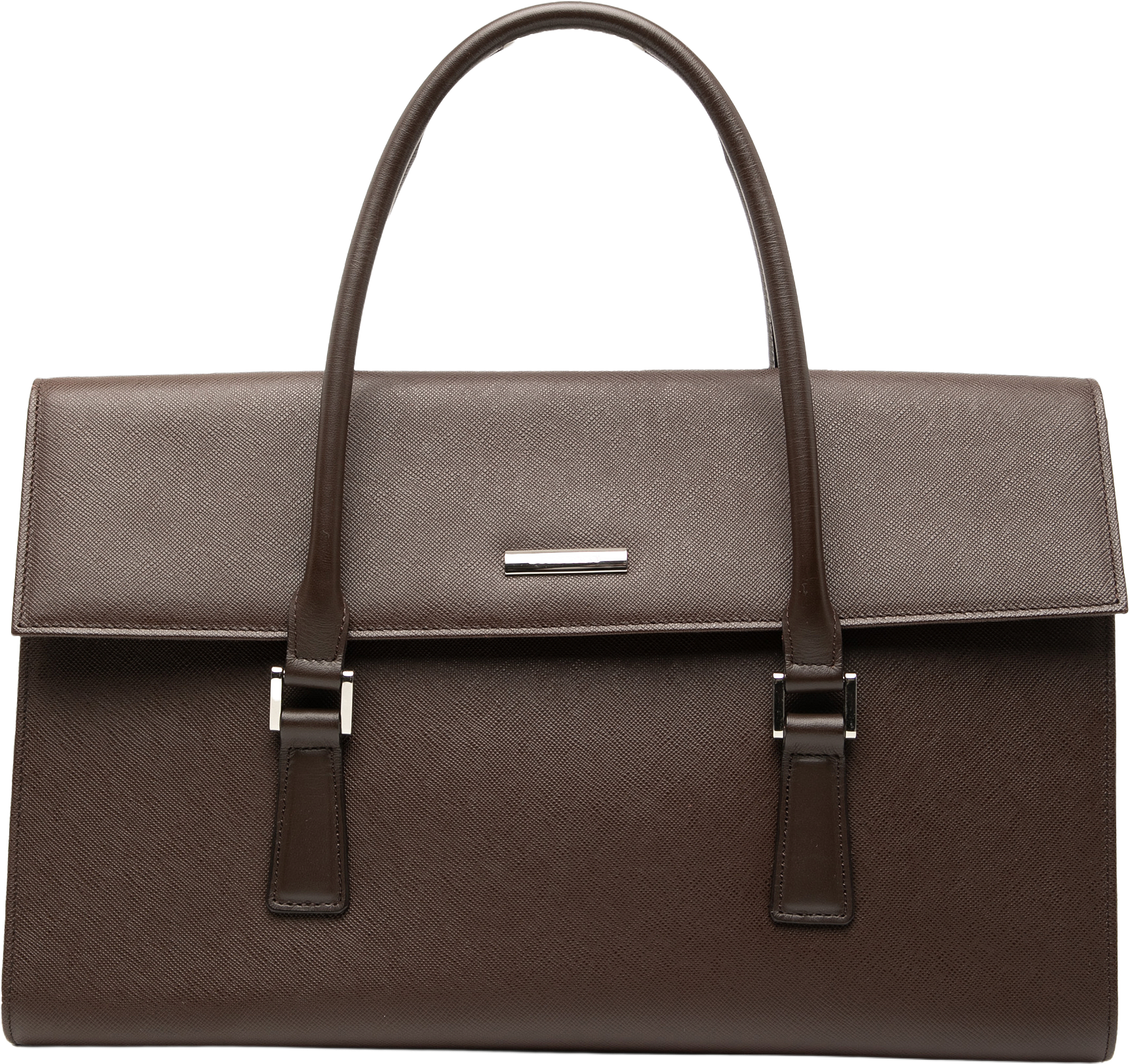 Burberry Leather Handbag, från Luxclusif, i färgen dark brown.