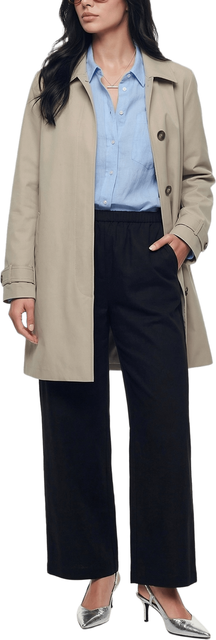 Stacy Coat, från ROCKANDBLUE, i färgen classic beige.