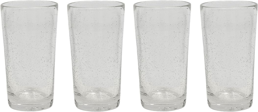 Kuki Highball Glass - Pack Of 4, från OYOY Living, i färgen clear.