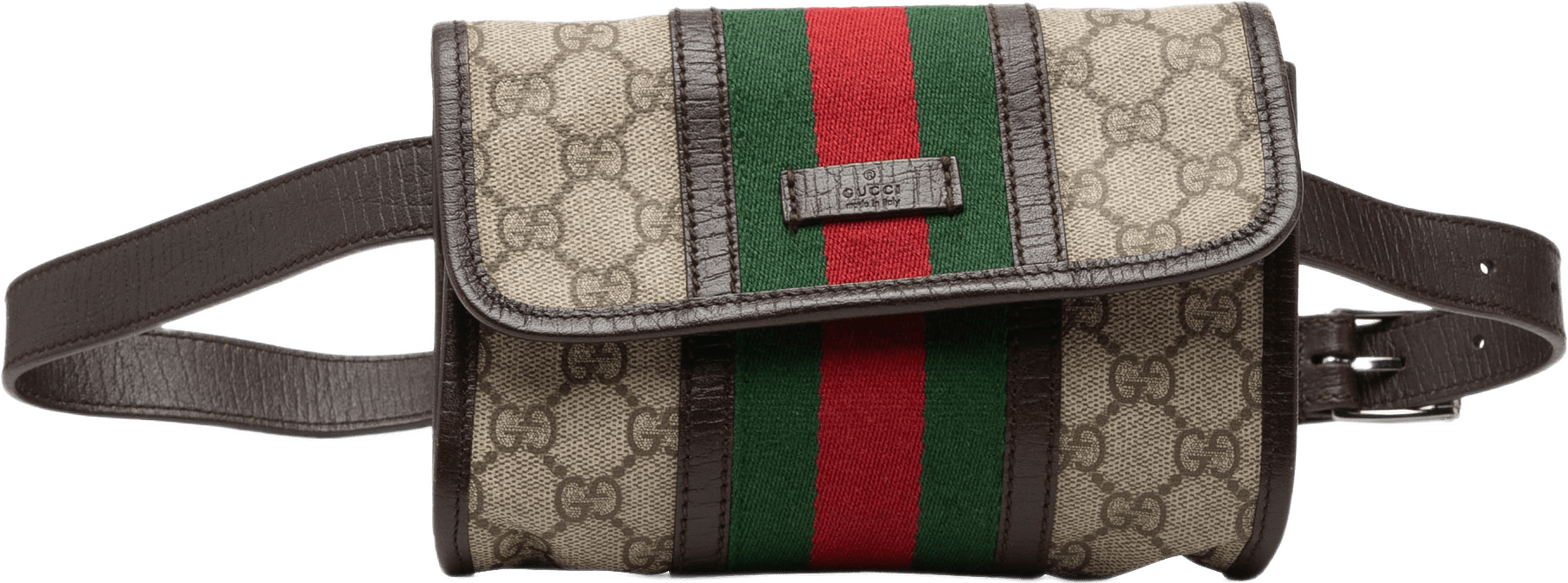 Gucci Gg Supreme Web Belt Bag, från Luxclusif, i färgen beige.