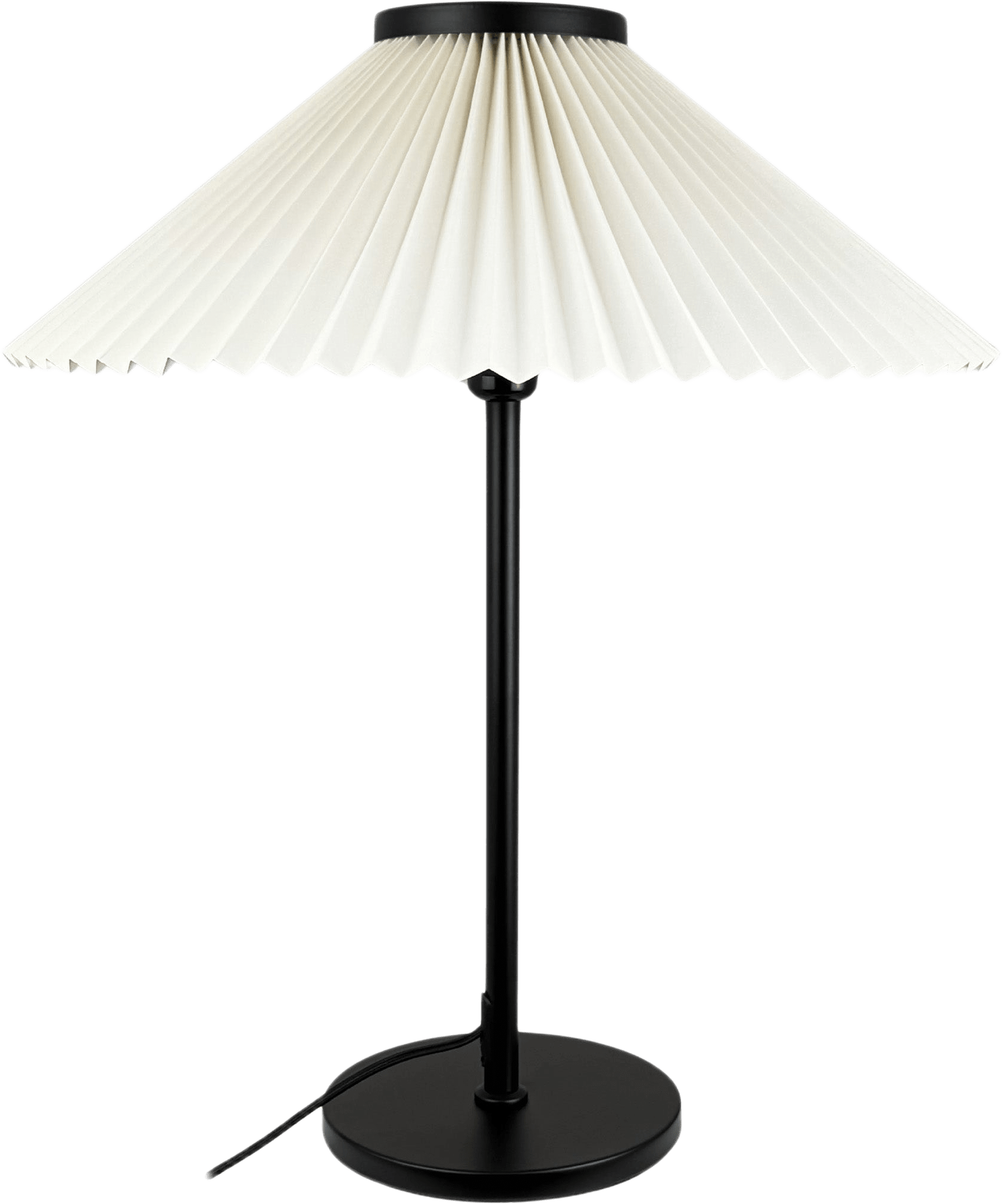 Pliss Table Lamp, från Dyberg Larsen, i färgen black/ off-white.