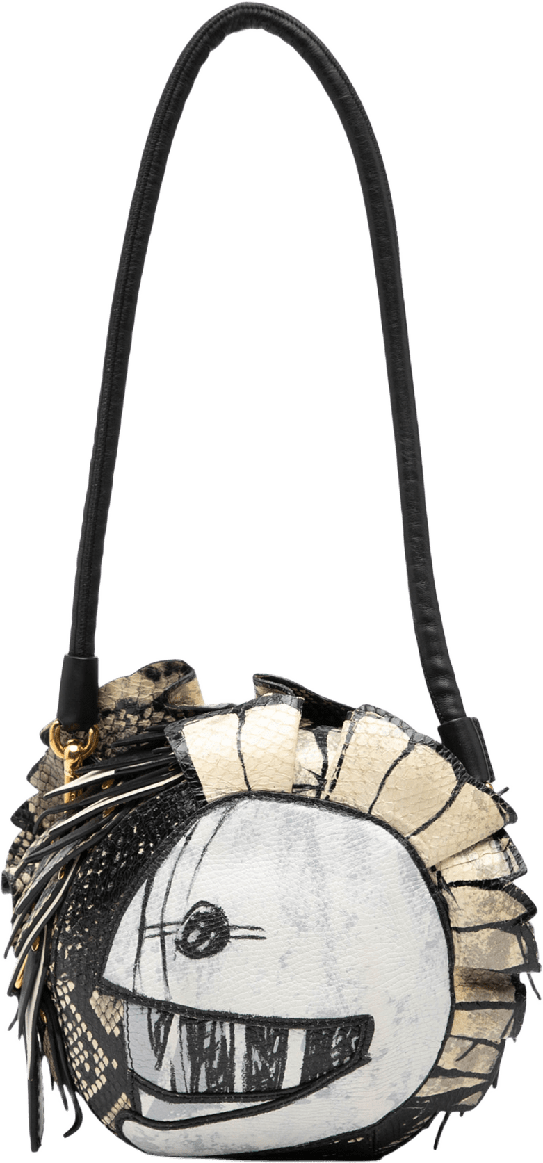 Burberry Croc Embossed Pallas Helmet Shoulder Bag, från Luxclusif, i färgen white.