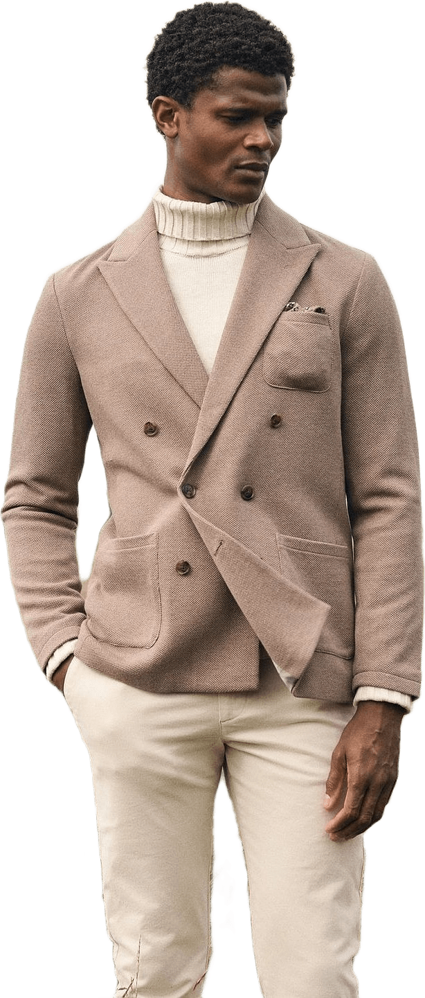 Double Breasted Knitted Blazer Charles