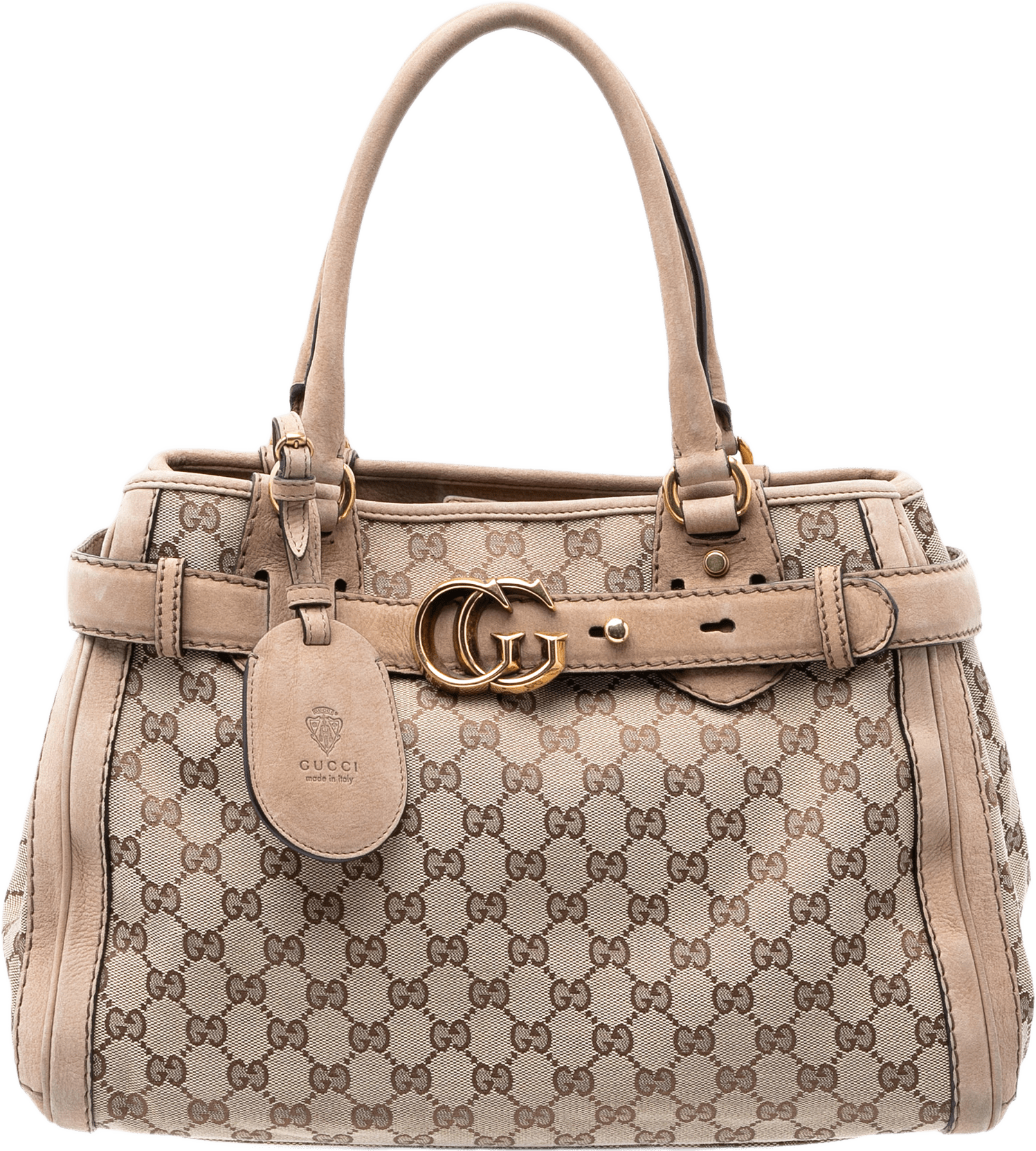 Gucci Gg Canvas Running Tote, från Luxclusif, i färgen beige.