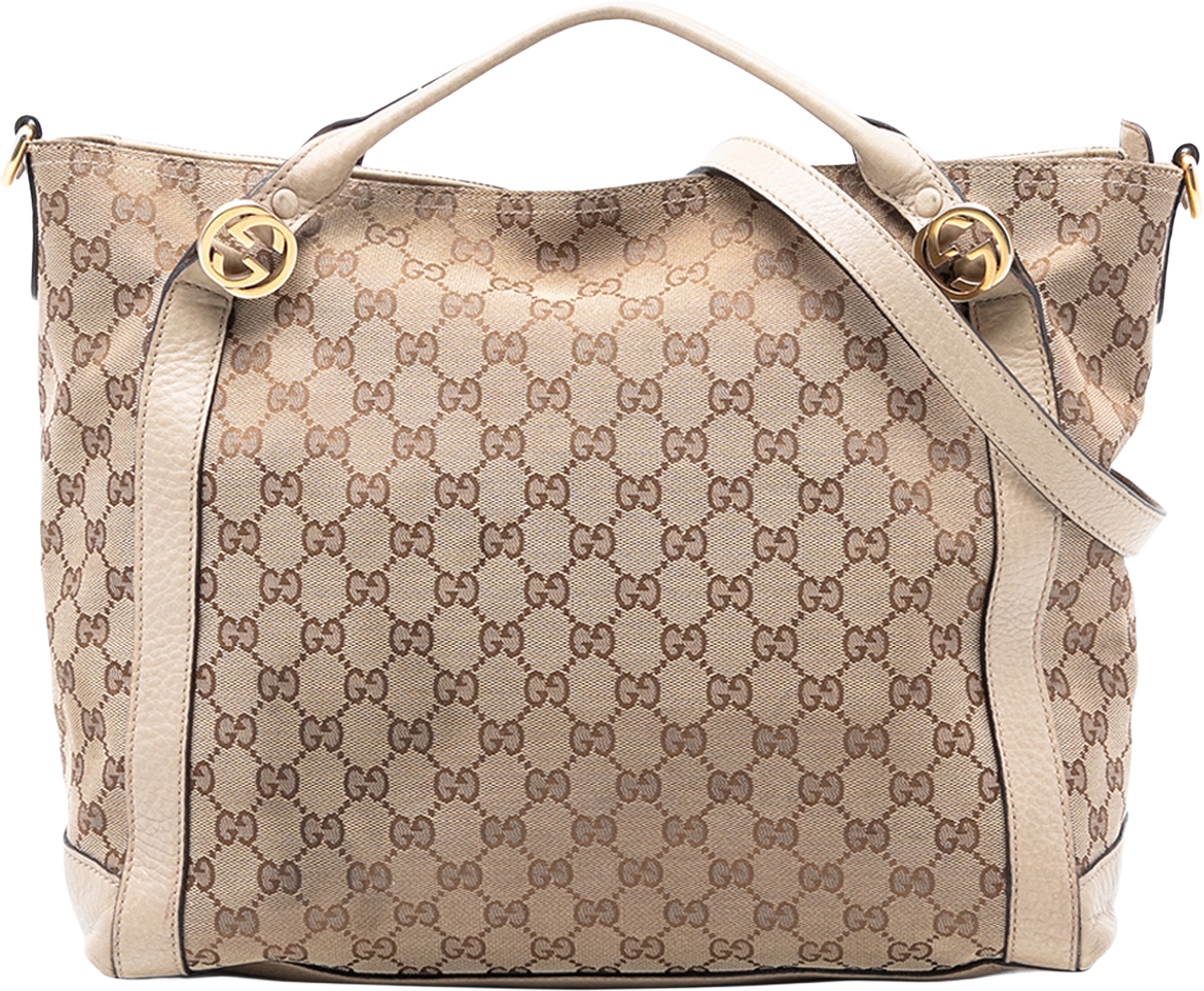 Gucci Gg Canvas Miss Gg Satchel, från Luxclusif, i färgen beige.