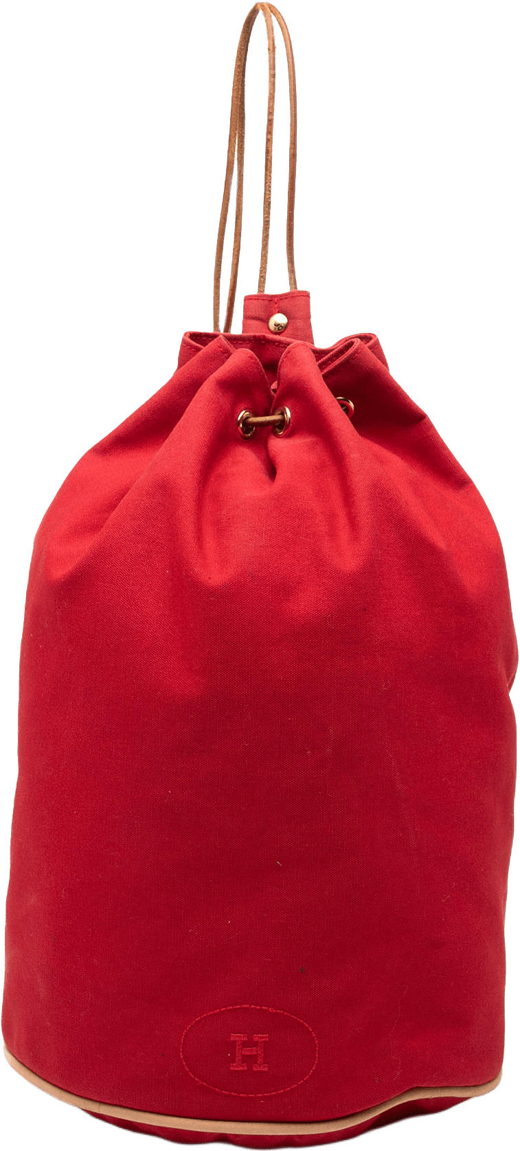 Hermès Toile Polochon Mimile, från Luxclusif, i färgen red.