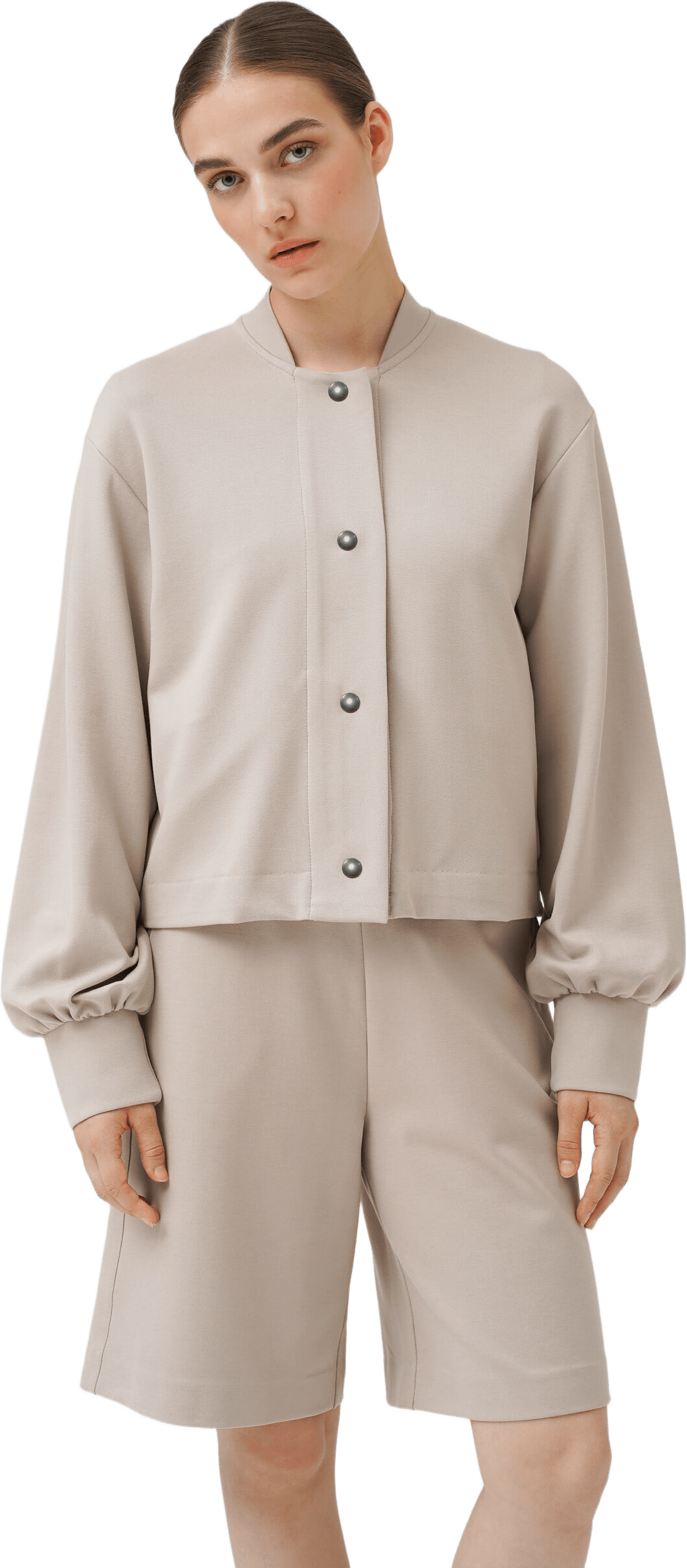 Canan Jacket - Ceramic, från Residus, i färgen beige.