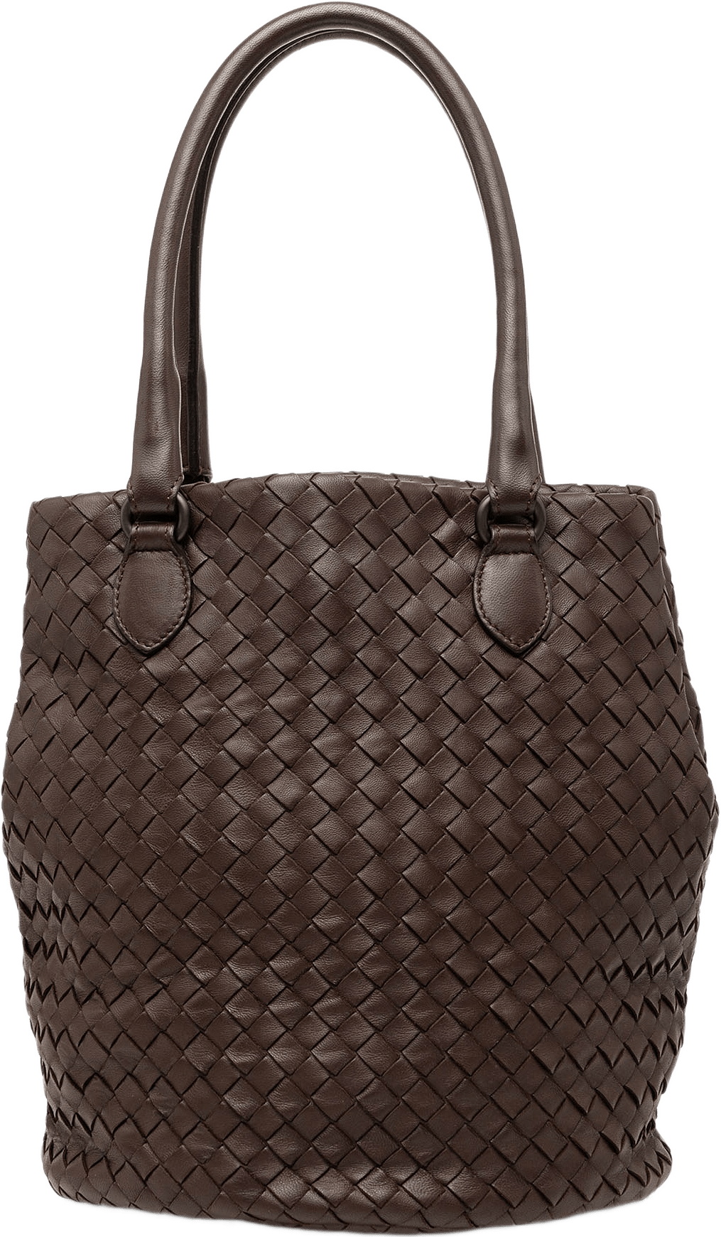Bottega Veneta Nappa Intrecciato Bucket Bag, från Luxclusif, i färgen dark brown.